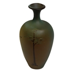 Weller Dickens Ware Pottery Vase Featuring Male Golfer