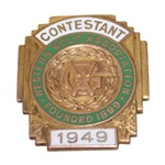 1949 WGA Western Golf Championship Contestant Badge - Frank Stranahan Winner
