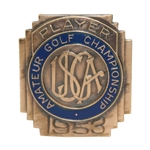 1953 USGA US Amateur at Oklahoma City Contestant Badge