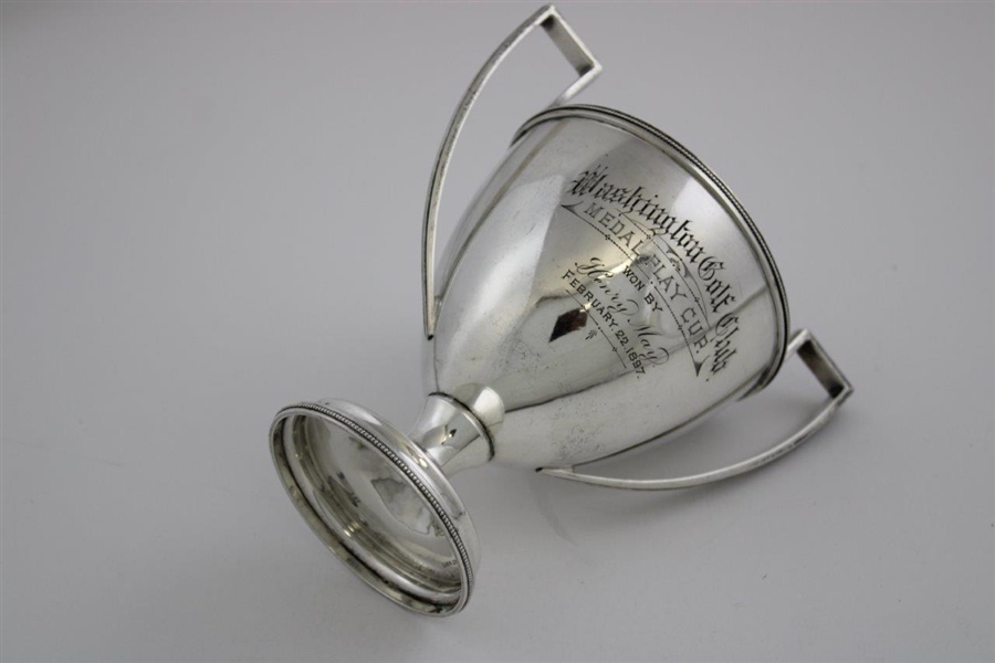 1897 Washington Golf Club Medal Play Cup Sterling Silver Trophy Won by Henry May