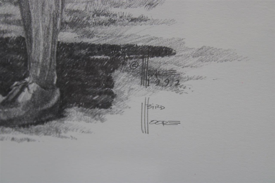 Bobby Jones Ltd Ed 792/850 Post-Swing Pencil Sketch 1992 Print - Framed