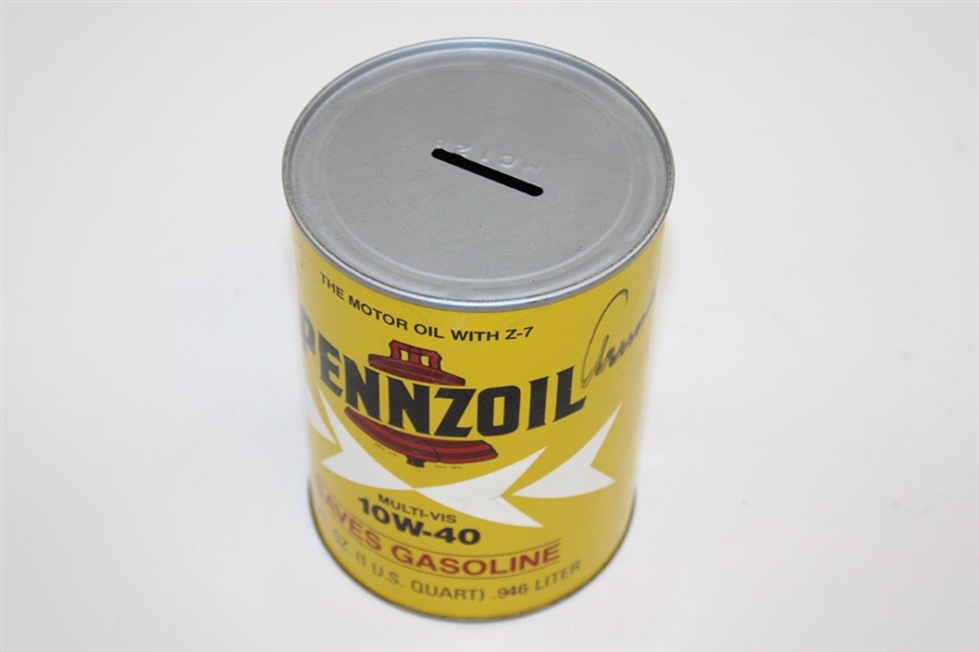 Arnold Palmer Signed Classic Pennzoil 10W-40 Motor Oil Can JSA ALOA