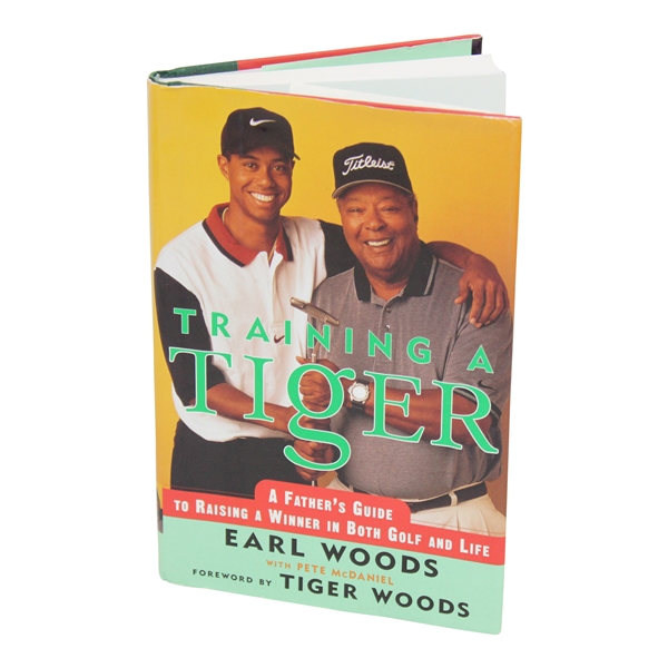 Tiger Woods' Dad Earl Woods Signed 'Training A Tiger' Golf Book JSA ALOA