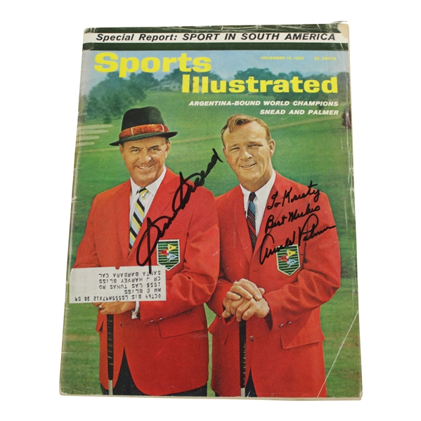 Arnold Palmer & Sam Snead Signed 1962 SI Magazine JSA #BB52042