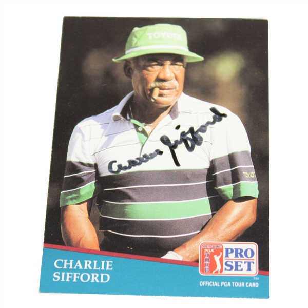Charlie Sifford Signed Senior PGA Tour Pro-Set Golf Card JSA #VV01833