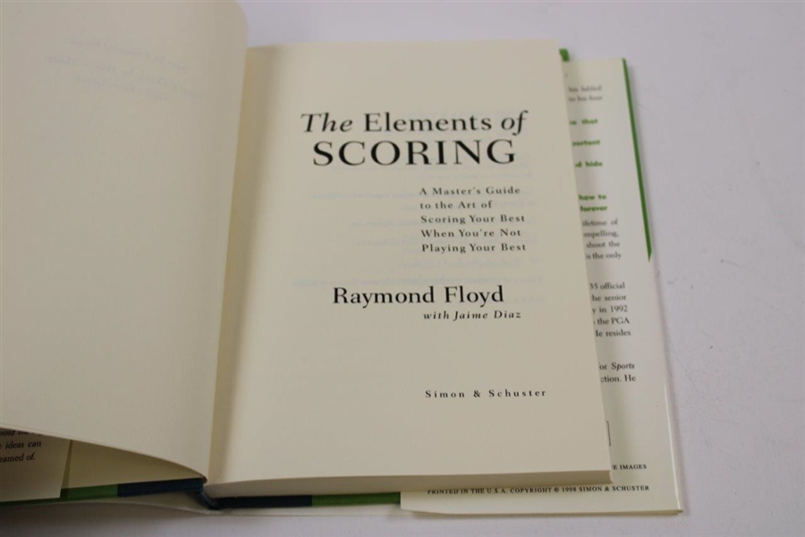 Ray Floyd Signed 'The Elements of Scoring: A Master's Guide...' Book JSA ALOA