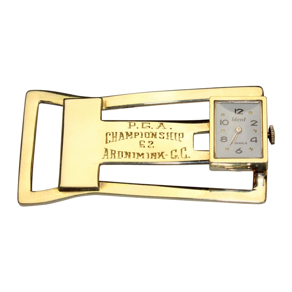 Gary Player's 1962 P.G.A. Championship at Aronimink Golf Club 14K Gold Buckle/Watch