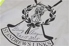 Gary Player Signed Match Used St Andrews Links Caddy Bib with 'July 15, 2015' JSA ALOA