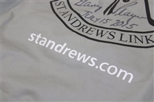 Gary Player Signed Match Used St Andrews Links Caddy Bib with 'July 15, 2015' JSA ALOA