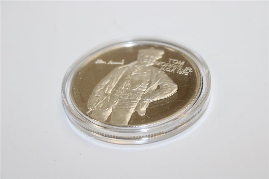 Tom Morris Jr. H.O.F. 1975 One Troy Ounce .999 Fine Silver Medallion