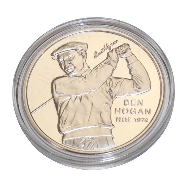 Ben Hogan H.O.F. 1974 One Troy Ounce .999 Fine Silver Medallion