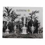 Bobby Jones with Trophies Impregnable Quadrilateral Commemorative Buffalo Nickel Matted 11x14 Photo