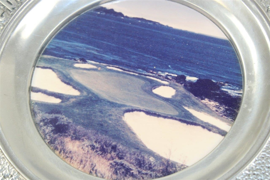 Classic Pebble Beach Golf Links Pewter Plate