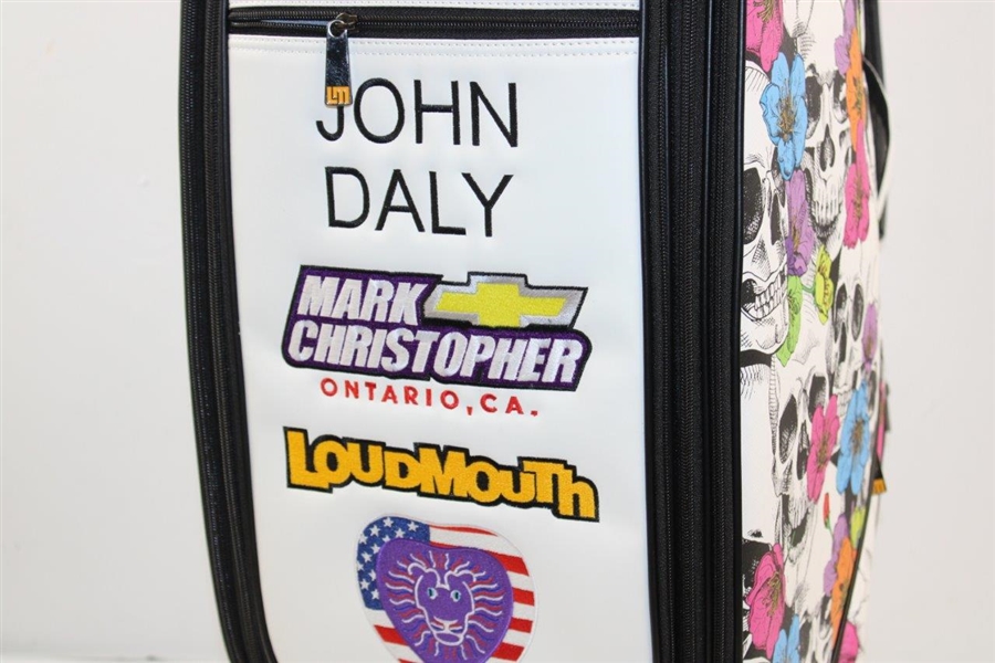 John Daly Signed Personal John Daly LoudMouth Skulls Themed Golf Bag JSA ALOA