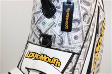 John Daly Signed Personal John Daly LoudMouth $100 Bills Themed Golf Bag JSA ALOA