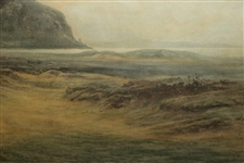 'A Difficult Bunker' Hand Colored Print, Douglas Adams Published 1893