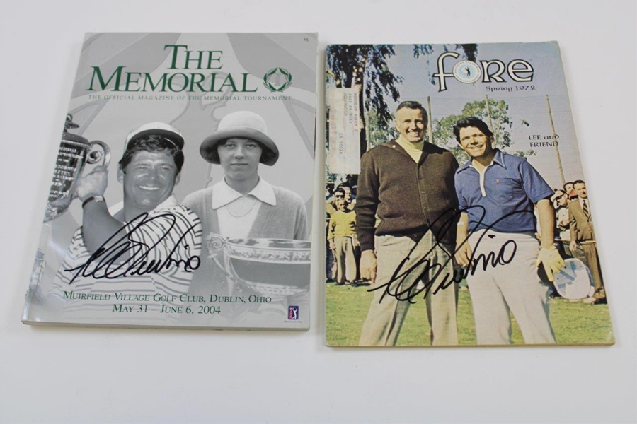 Lee Trevino Signed 2004 The Memorial Program & 1972 Fore Magazine JSA ALOA