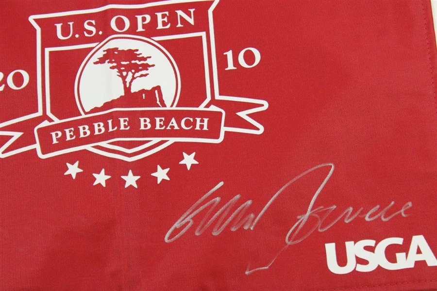 Graeme McDowell Signed 2010 US Open at Pebble Beach Red Screen Flag JSA ALOA