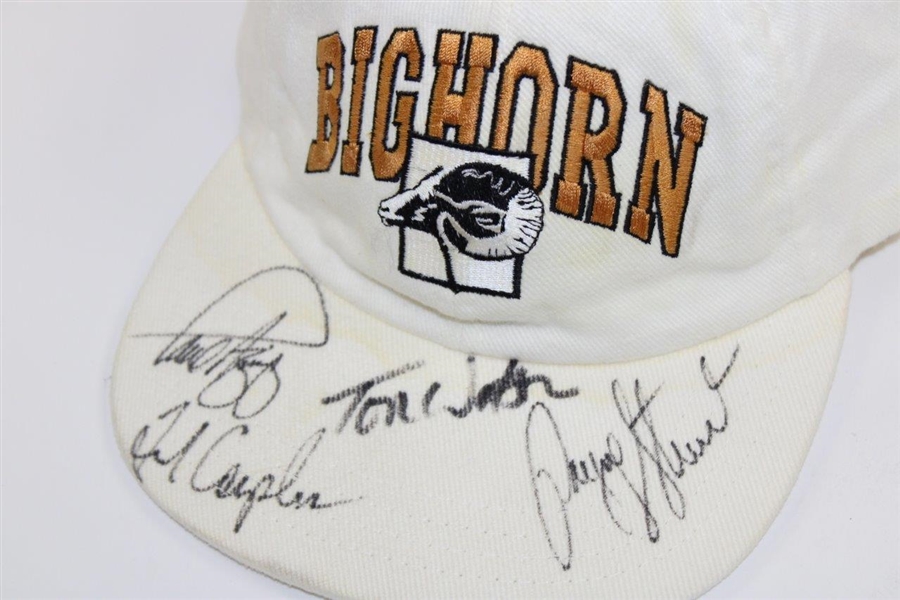 Payne Stewart, Azinger, Couples, & Tom Watson Signed Bighorn Skins Game Hat JSA ALOA