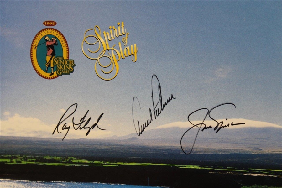 Arnold Palmer, Jack Nicklaus, Ray Floyd & Lee Trevino Signed 1995 Senior Skins Poster JSA #B47363