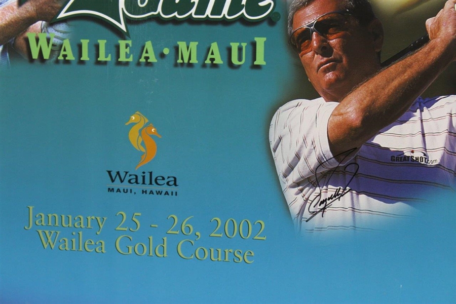 Arnold Palmer, Jack Nicklaus, Irwin & Zoeller Signed 2002 Senior Skins Poster JSA #B47352