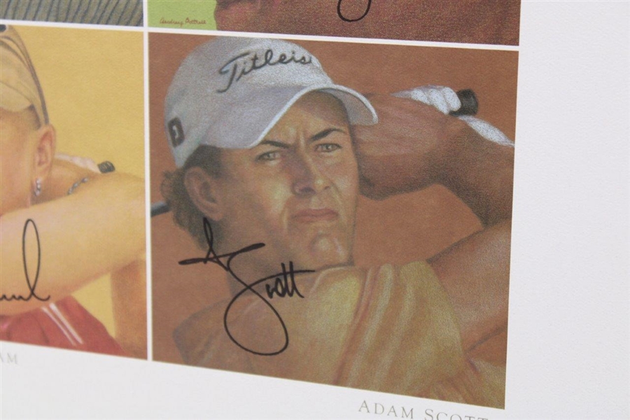 Tiger Woods, Fred Couples, Adam Scott & Annika Signed 2004 Skin Game Poster JSA #B58561