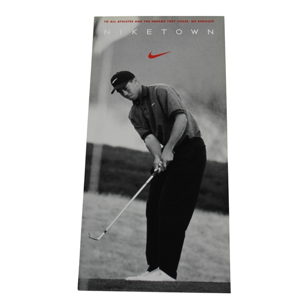 Tiger Woods 1996 Niketown Rookie Card/Ad Piece - Great Condition