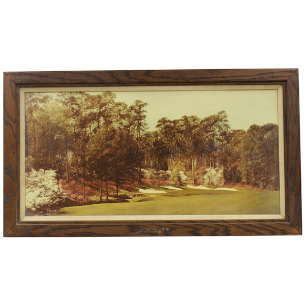 Chi-Chi Rodriguez's Personal Masters Tournament Gift - Hole #13 Reproduction from 1970 Oil Painting - Framed