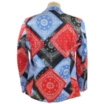 John Daly Signed Personal Hand-tailored LoudMouth Red & Blue Bandana Themed Sport Coat JSA ALOA
