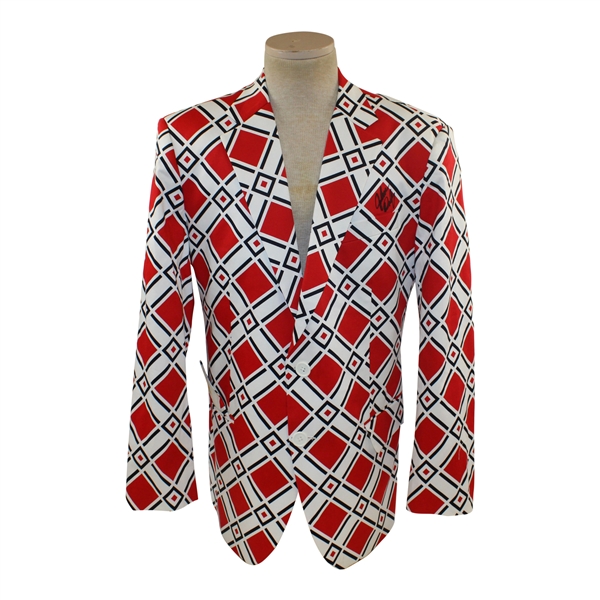 John Daly Signed Personal Hand-tailored LoudMouth Red with White & Black Themed Sport Coat JSA ALOA