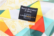 John Daly Signed Personal Hand-tailored LoudMouth Green, Red, Orange, & Yellow Triangles Themed Sport Coat JSA ALOA