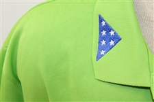 John Daly Signed Personal Match Worn Lime Green Golf Shirt with Sponsors JSA ALOA