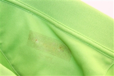 John Daly Signed Personal Match Worn Lime Green Golf Shirt with Sponsors JSA ALOA
