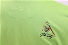 John Daly Signed Personal Match Worn Lime Green Golf Shirt with Sponsors JSA ALOA