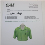 John Daly Signed Personal Match Worn Lime Green Golf Shirt with Sponsors JSA ALOA