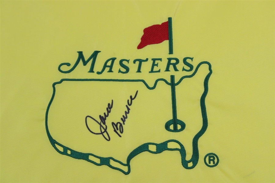Jack Burke Signed Undated Masters Embroidered Flag JSA #KK05969