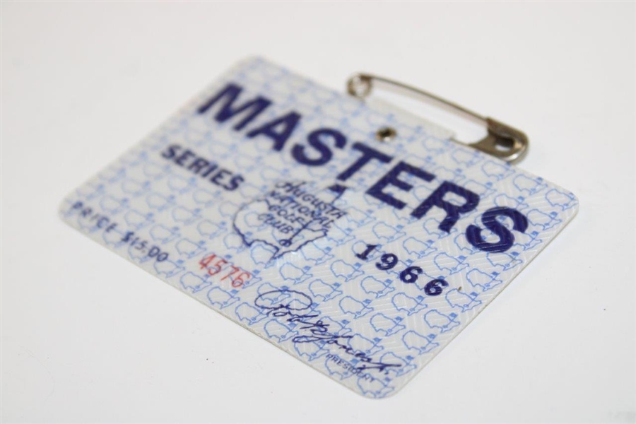 1966 Masters Tournament SERIES Badge #4576 - Jack Nicklaus Winner