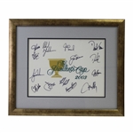 Tiger Woods, Captain Nicklaus & Team Signed 2003 The Presidents Cup Flag - Framed JSA ALOA
