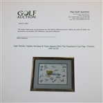 Tiger Woods, Captain Nicklaus & Team Signed 2003 The President's Cup Flag - Framed JSA ALOA