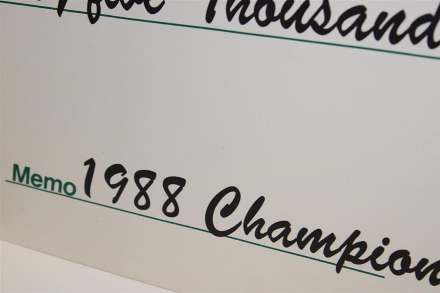 Chi-Chi Rodriguez's Personal 1988 Digital Seniors Classic Oversize Winner Check 45,000