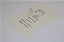 Angel Cabrera Signed 2009 Masters Chairman's Cocktail Buffet Menu - Night of Win! JSA ALOA