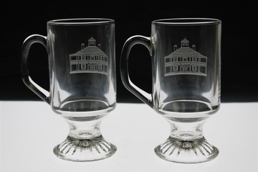 Pair of Augusta National Clubhouse Logo Coffee Glasses