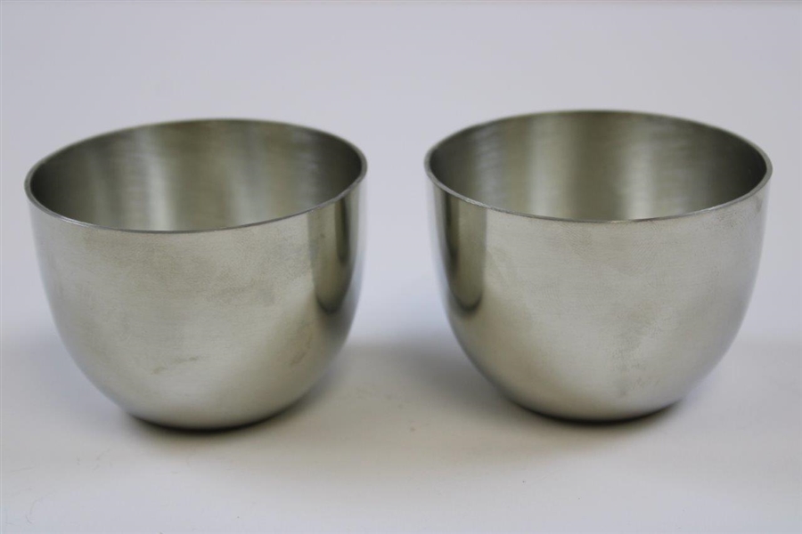 Pair of Augusta National Golf Club Clubhouse Logo Pewter Cups