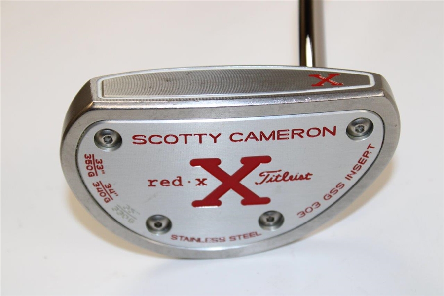Chris DiMarco's Personal Titleist Red-X Scotty Cameron Stainless Steel 303 GSS Insert Putter