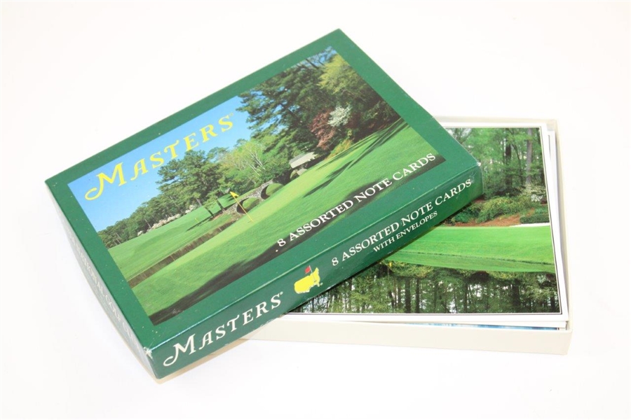 Full Set of Eight (8) Masters Tournament Assorted Note Cards In Box with Envelopes
