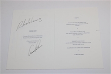 Gary Player's Signed By 21 W/Tiger 2010 @ St. Andrews Champs Dinner Menu JSA ALOA
