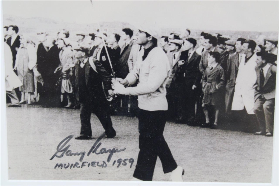 Gary Player Signed Black & White Photo With 'Muirfield 1959' - Framed JSA ALOA