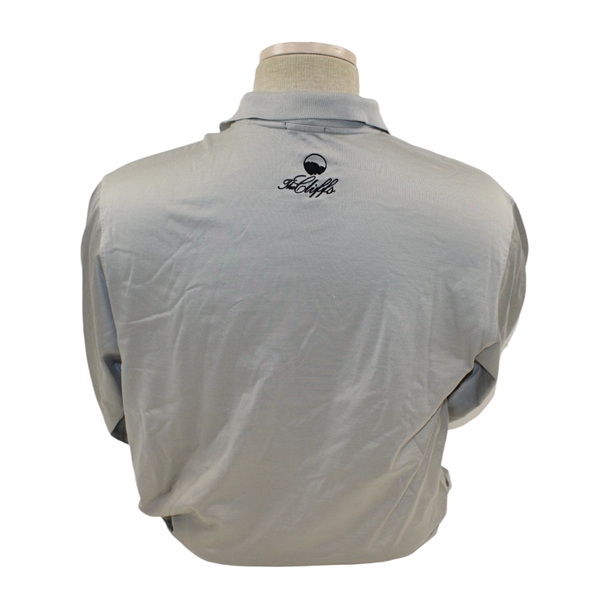 Gary Player's Personal Gray Black Knight Logo Long Sleeve Golf Shirt