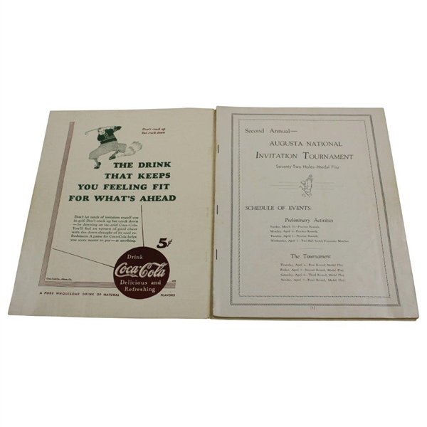 1935 Masters Program Signed By Champ Sarazen, R-Up Wood, & LA Little JSA ALOA
