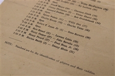 1937 Augusta National Inv. Tournament Sunday Final Rd Program/Pairing Guide